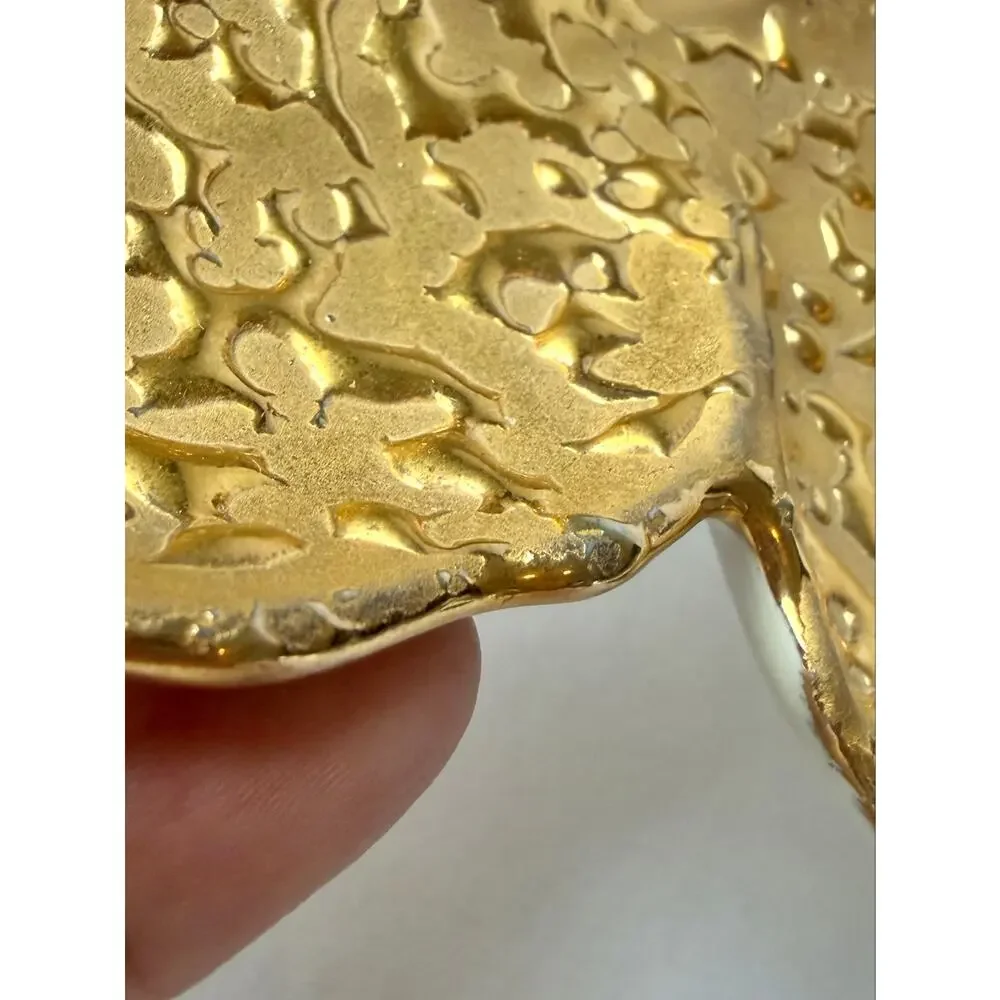 Vintage White Ceramic Leaf Dish 5